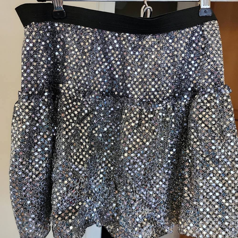 Sequin Black and Silver Skirt